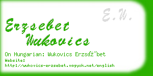 erzsebet wukovics business card